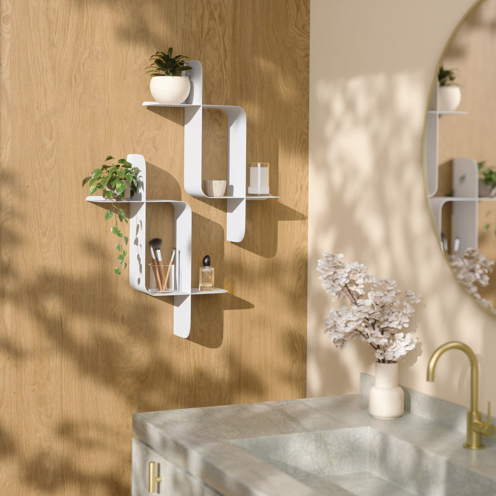Montage Metal Wall Shelves, Set of 2