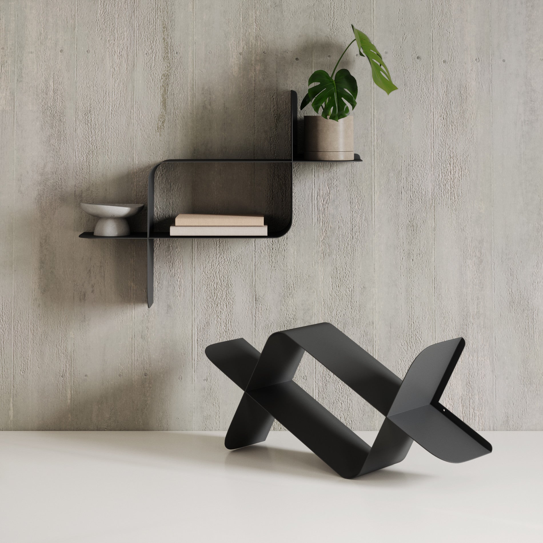 Montage Metal Wall Shelves, Set of 2