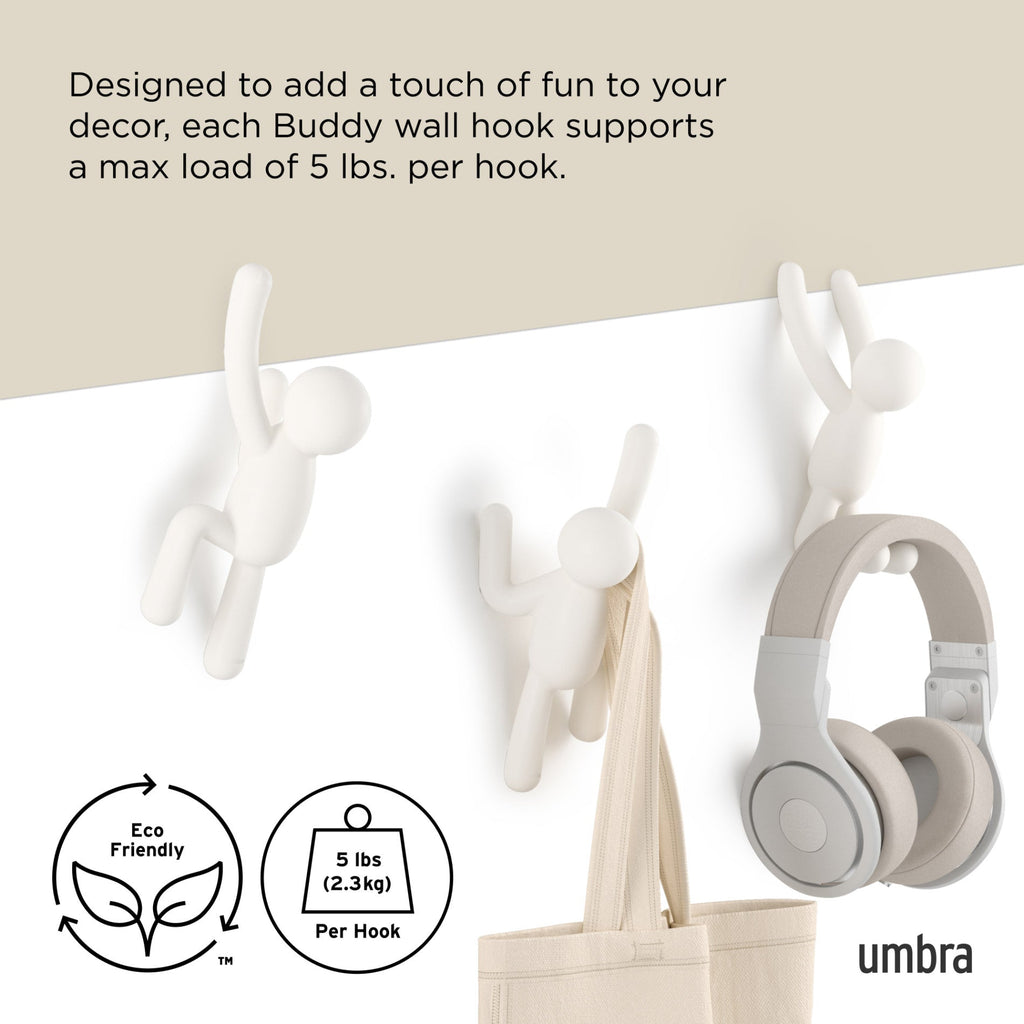 Buddy Wall Hooks, Set of 3
