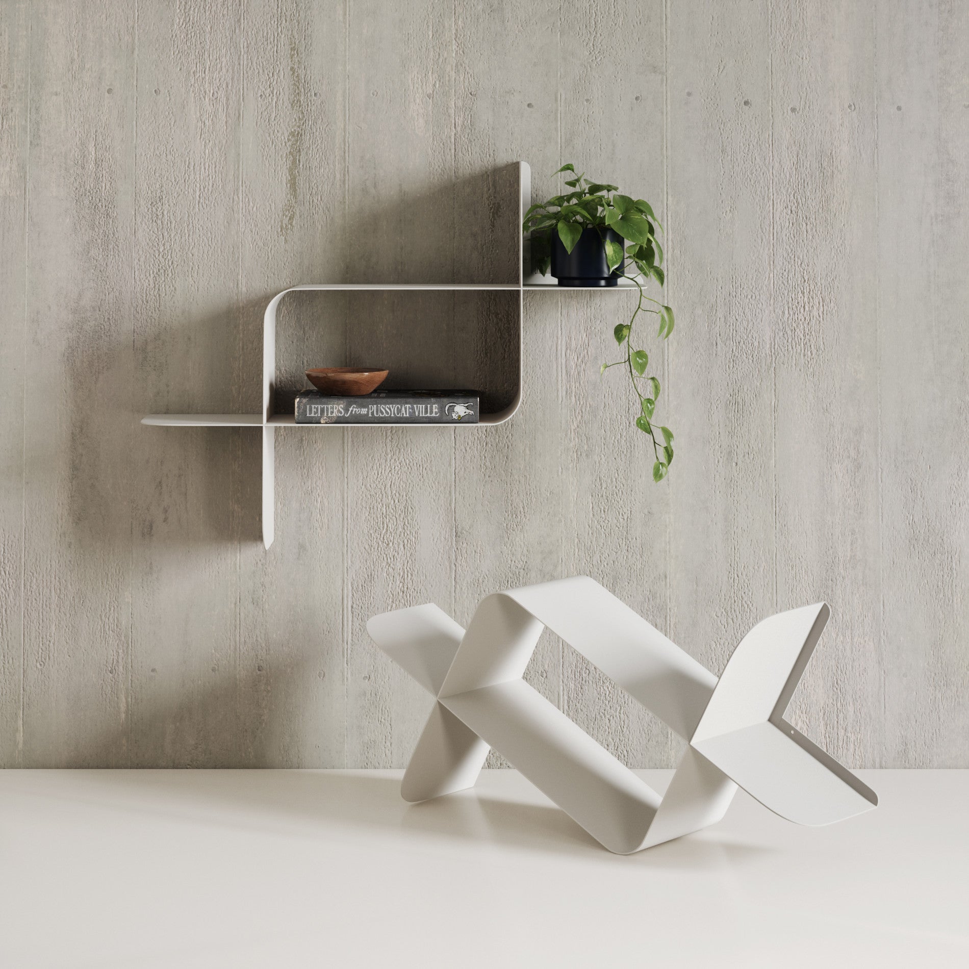 Montage Metal Wall Shelves, Set of 2